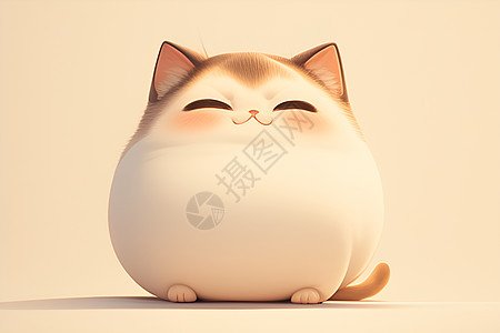 憨态可掬的胖猫图片