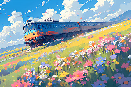 春天里火车驶向新生之旅图片