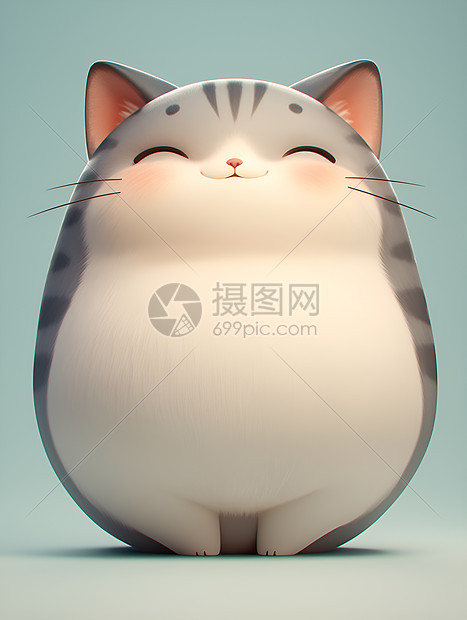 圆滚滚的猫咪图片