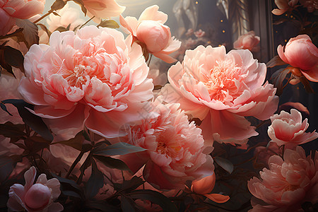 仙境奇幻粉色花朵图片