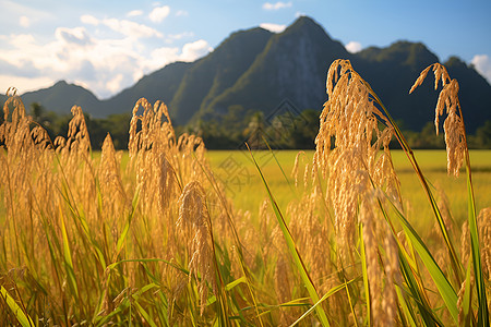 农田里的稻谷图片