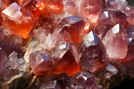 天然的红色水晶背景图片