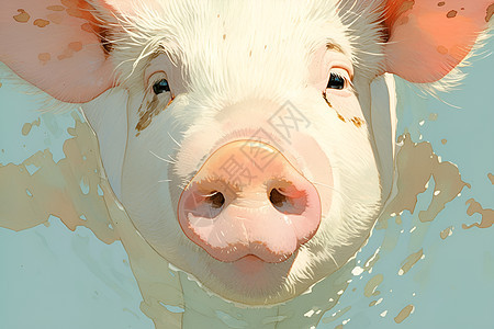 农场中饲养的猪图片