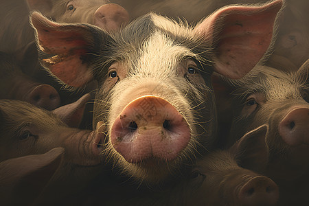 农场中的牲口猪图片