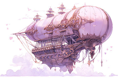 飞艇艺术背景图片