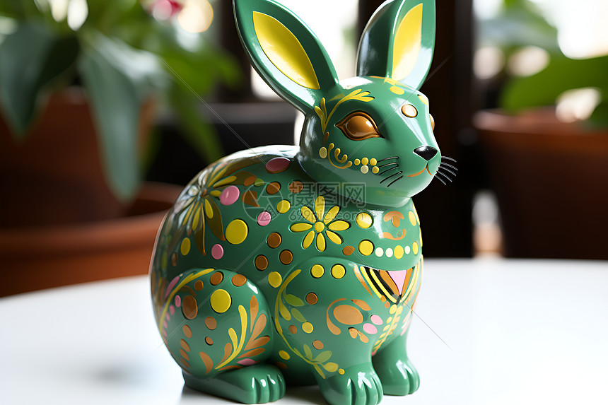 手工的陶瓷兔子图片