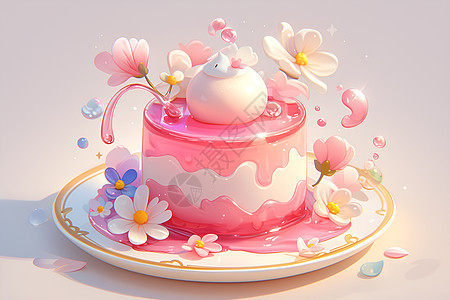 多彩梦幻蛋糕图片