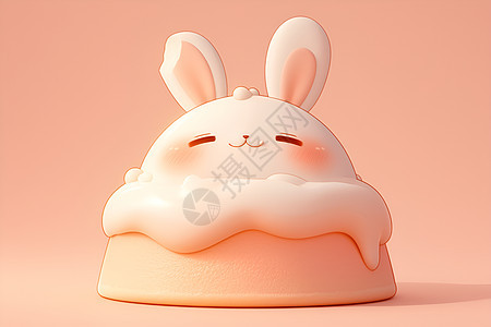 甜蜜的兔子蛋糕图片