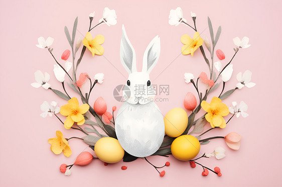 兔子复活节图片