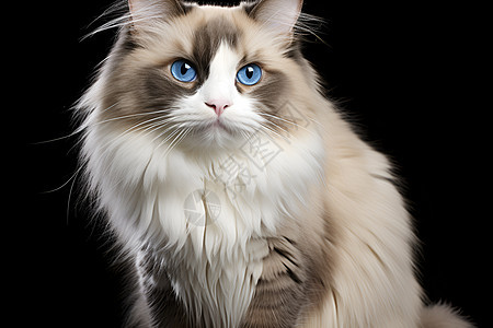 一只蓝眼猫图片