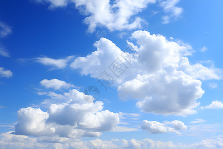 天蓝天天空中的浮云背景
