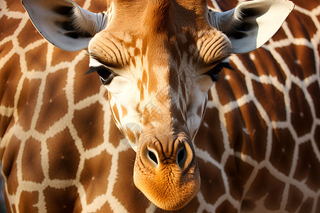 美丽的长颈鹿近景图片