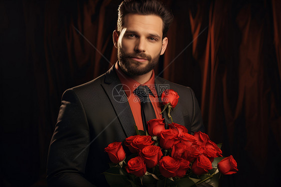 红玫瑰与绅士图片