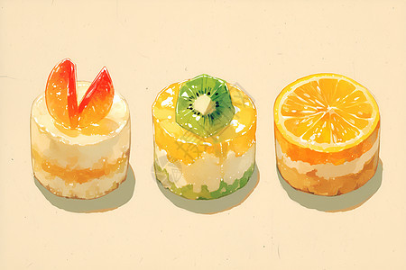 水果味的蛋糕图片