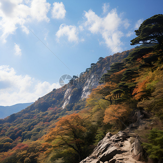 秋日山水图片