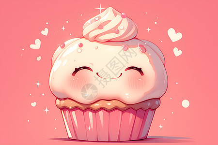甜甜的粉色蛋糕图片