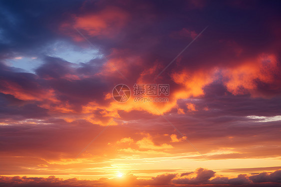 夕阳余晖图片