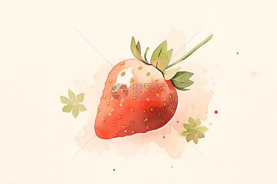 柔和细腻的草莓图片