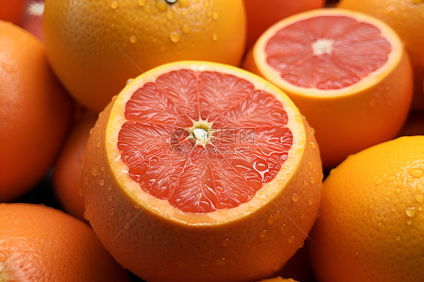 酸甜多汁的葡萄柚图片