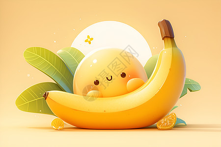 可爱的香蕉和吉祥物图片