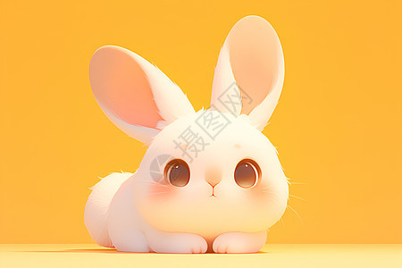 一个白兔图片