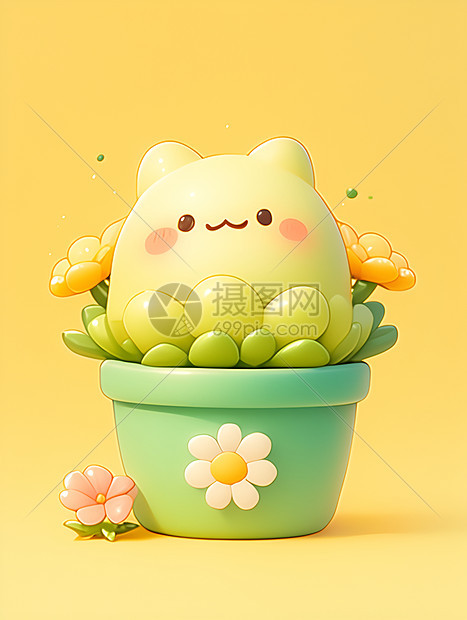 花猫仙子悠闲栖息图片