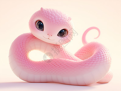 粉色小蟒蛇图片