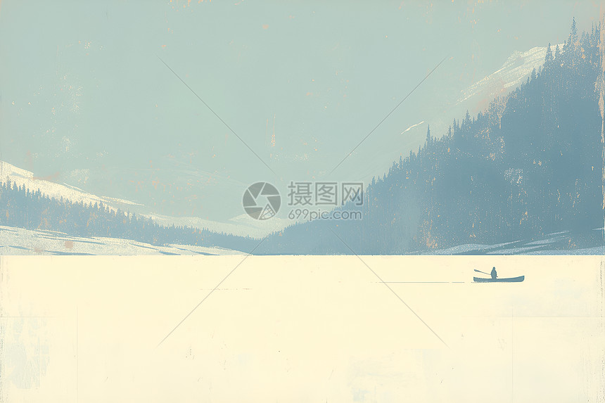 大自然的静谧冬日图片