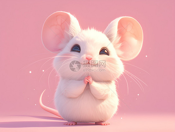 梦幻的白色老鼠图片