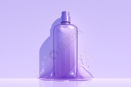 紫色的瓶子的插画图片