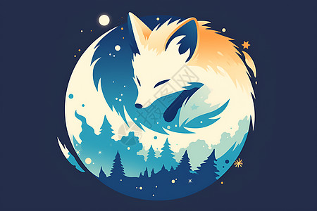 卡通的狐狸徽标图片