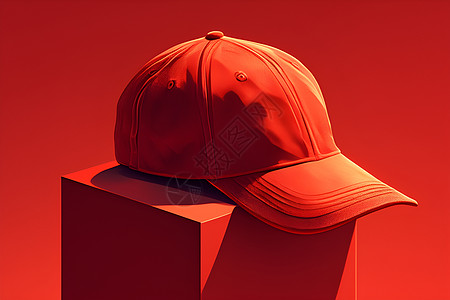 红色的简约帽子图片