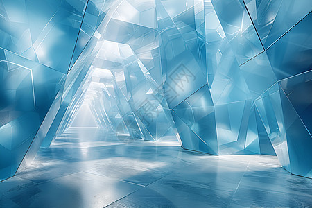 立方体玻璃背景图片