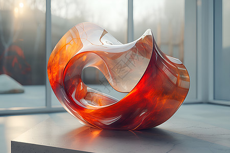 一件抽象玻璃工艺图片
