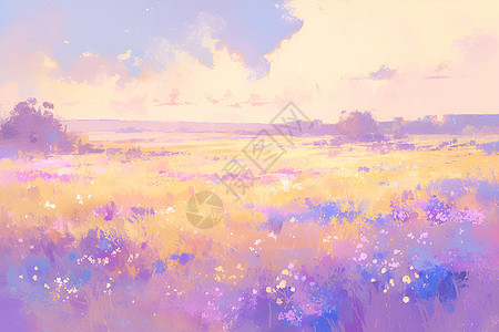 紫色花海图片