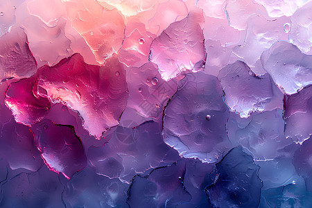 爆炸的碎片紫色花瓣纹理壁纸插画