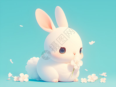 长耳朵兔子背景图片