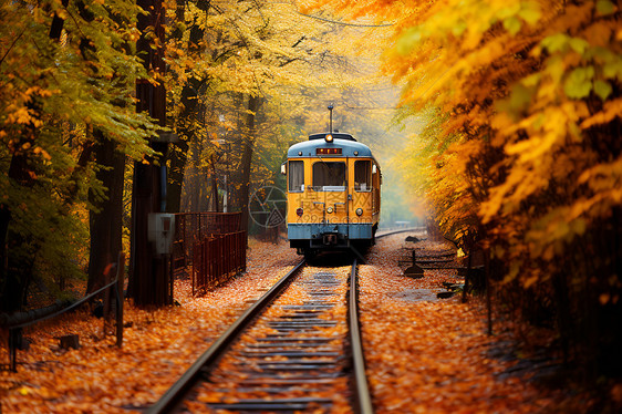 森林中的火车图片