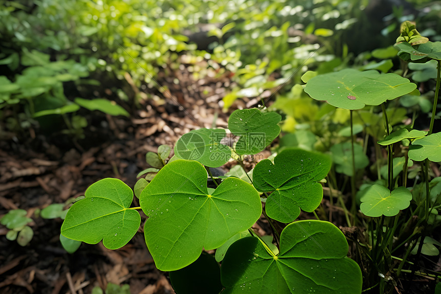 丛林中的绿植图片