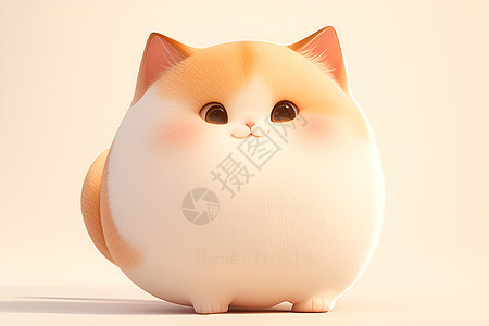 可爱胖胖猫咪卡通图片