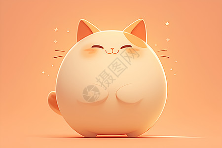 肚子圆圆的猫图片