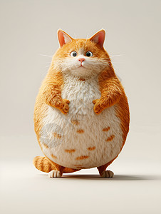 萌萌哒胖猫绘图图片