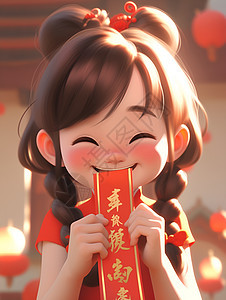 微笑的小女孩图片