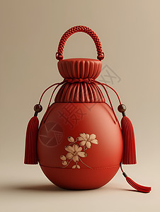 红色中国福袋背景图片