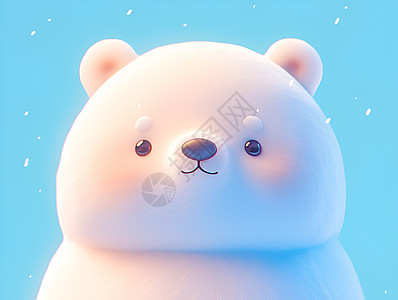 可爱的卡通北极熊背景图片