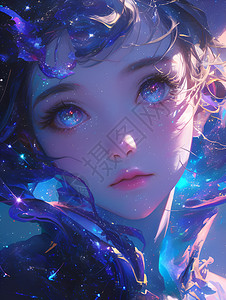 梦幻星尘少女图片