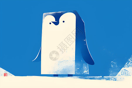 画作的企鹅插图图片