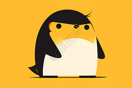 设计的可爱企鹅背景图片