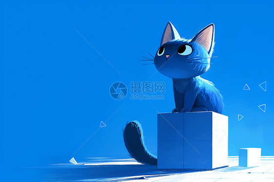 一只蓝猫图片