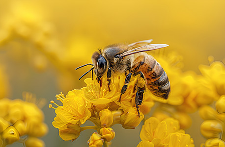 花朵与蜜蜂图片